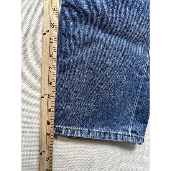 Levi's 505 Regular Fit Straight Leg Blue Jeans 90s Men's 34x32 (34x30) Grunge - Picture 10 of 15